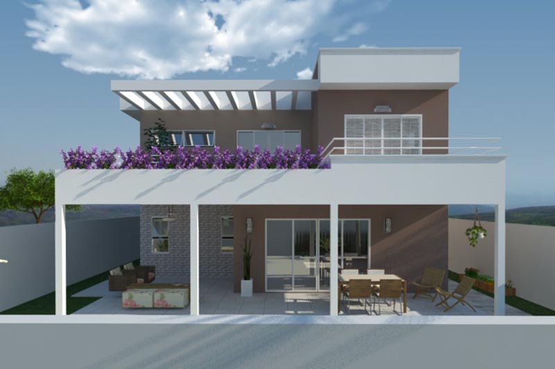 Projeto Residencial - Design de fachada por Júlia Pessin em Campinas e Valinhos
