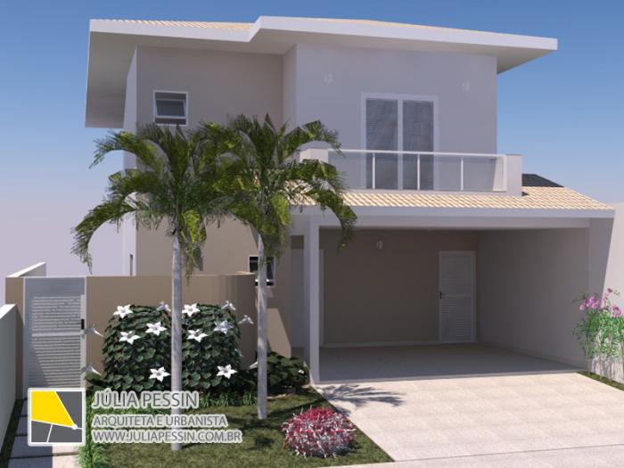 Projeto Residencial - Design de fachada e Paisagismo por Júlia Pessin em Campinas e Valinhos